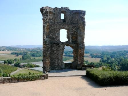 Point de vue sur le Plateau de Vernoux depuis la tour de Châteauneuf