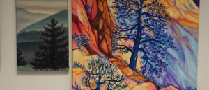 Tableau montagne colorée ©Shanti Art