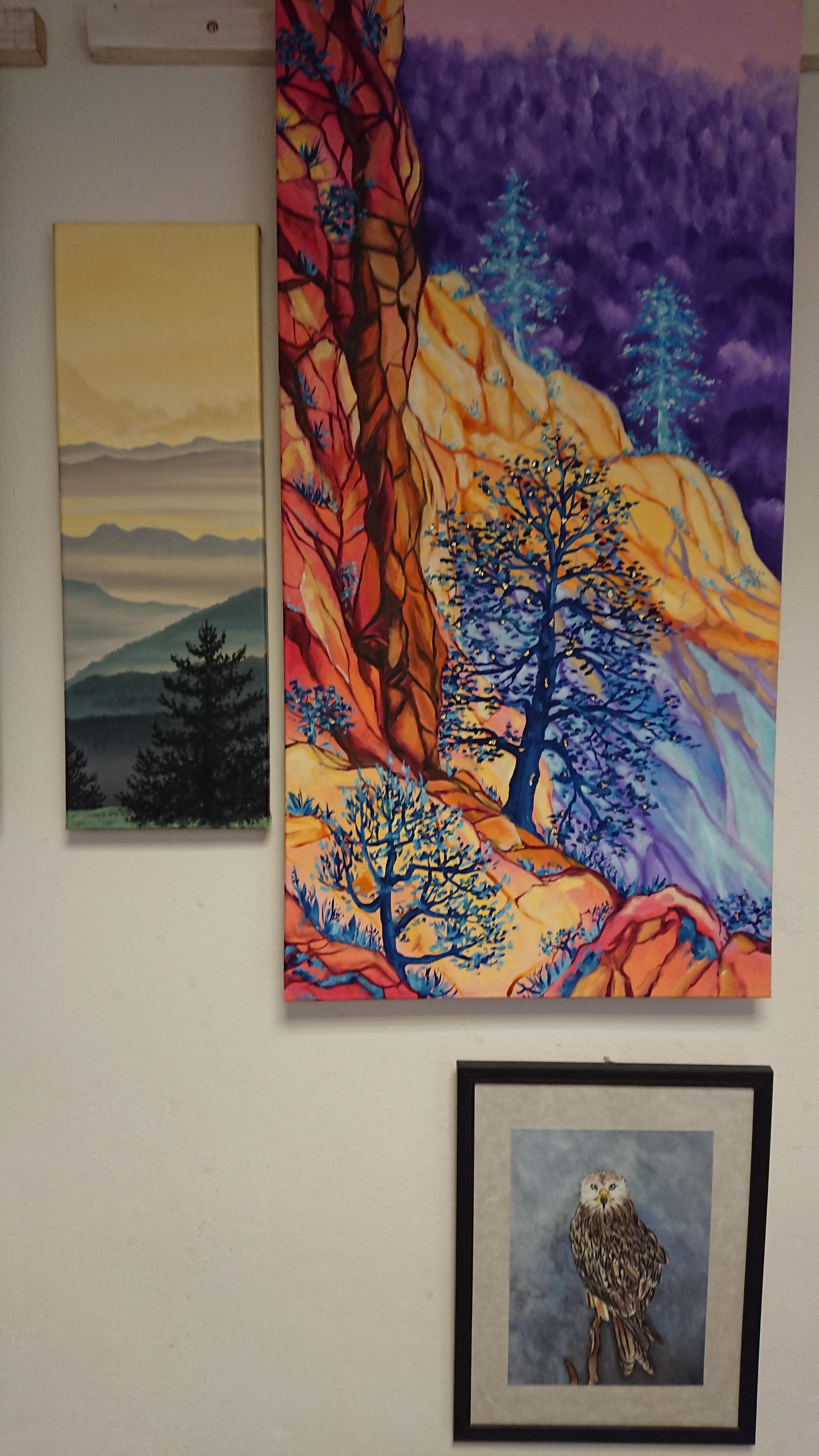 Tableau montagne colorée ©Shanti Art