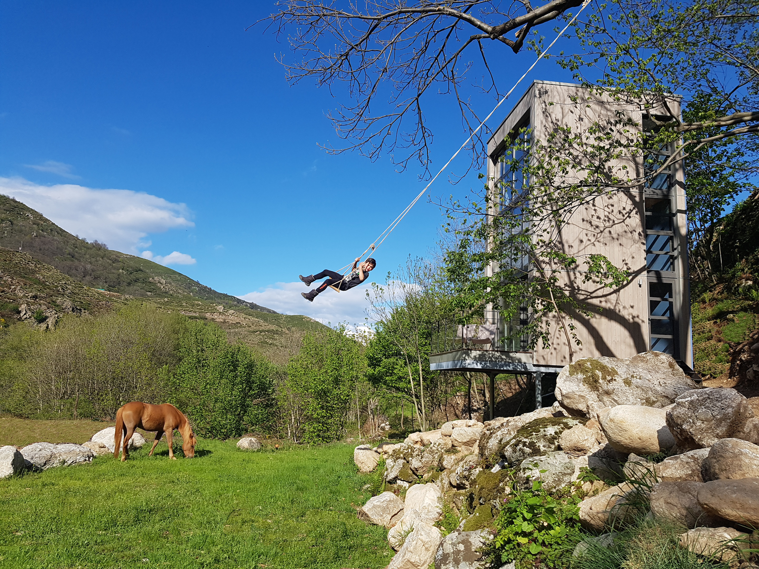 Die Pension 'Cabanes du Loup Bleu'